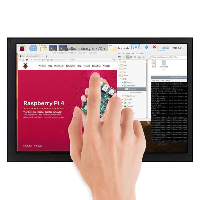 Layar Sentuh IPS Kapasitif LCD - Raspberry Pi 10.1 Inch Capacitive Touch Screen Ips ulasan dan harga