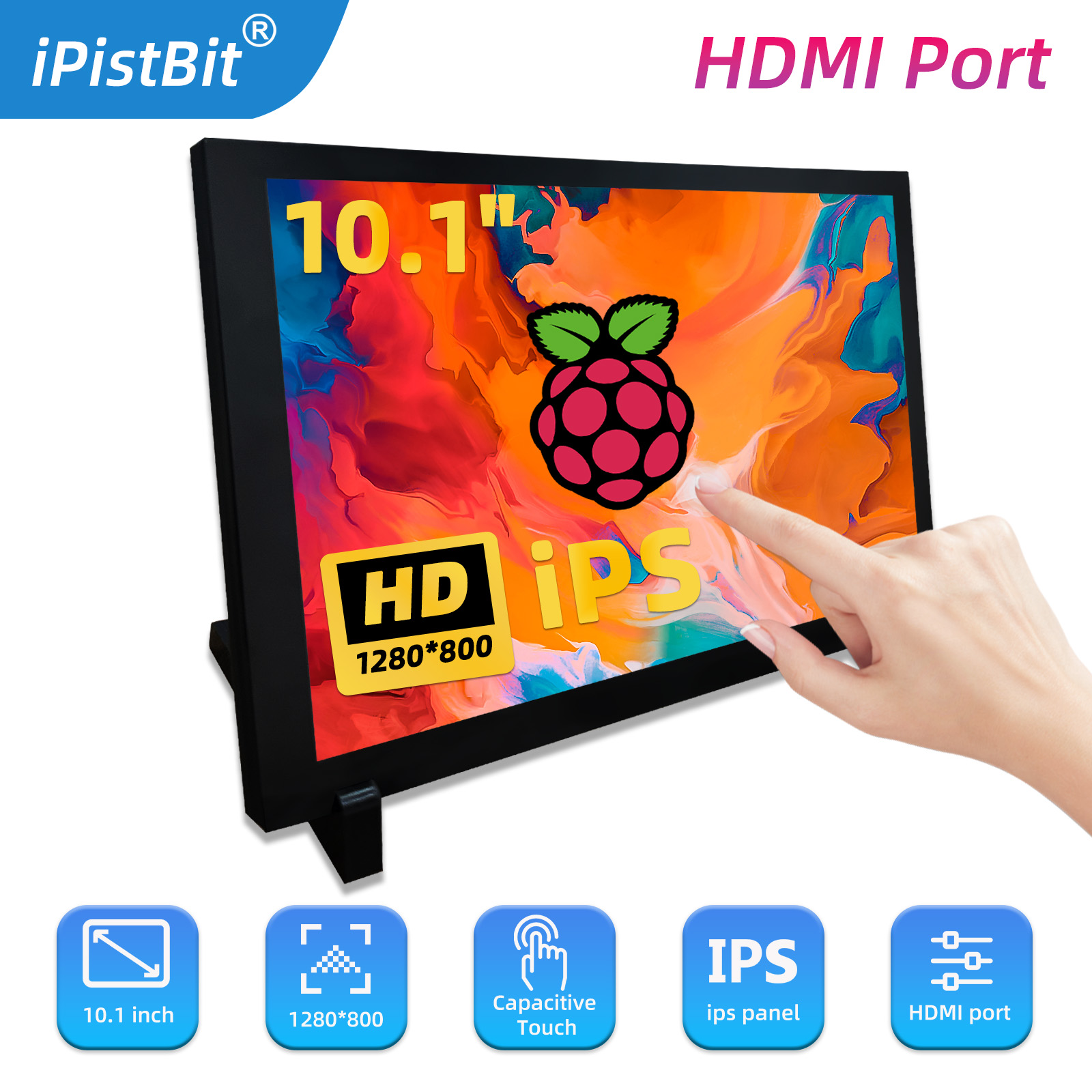 Monitor portabel layar sentuh  - Raspberry Pi 10.1 Inch Capacitive Touch Screen Ips ulasan dan harga