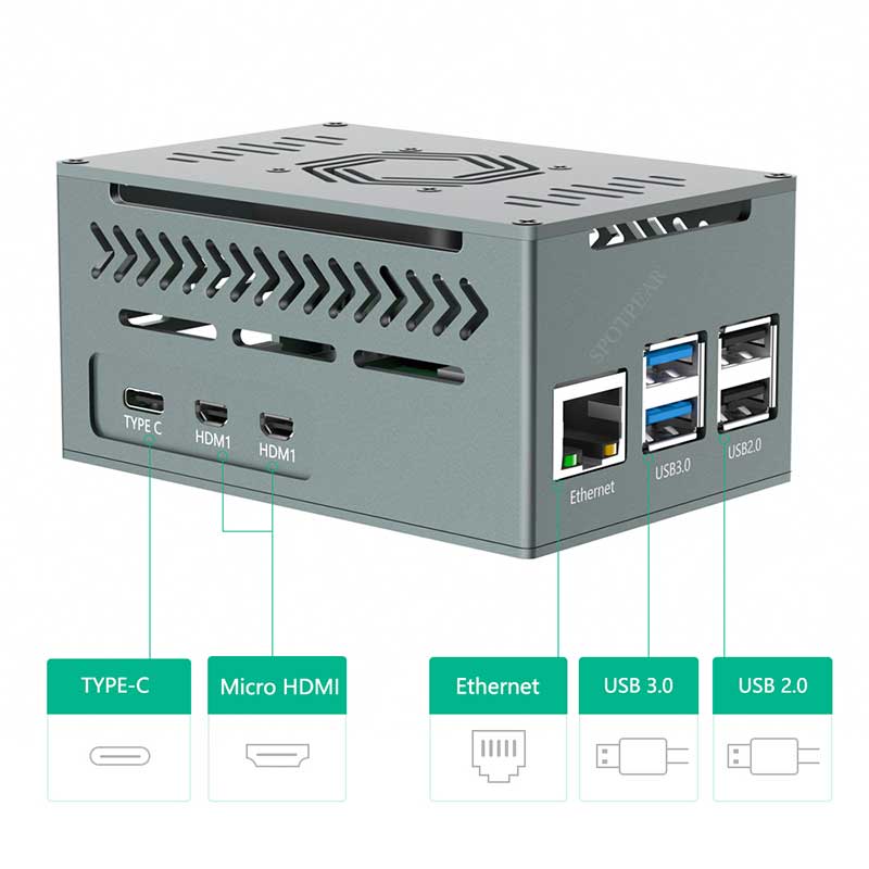 Casing Logam Aluminium Raspber - Argon One V3 M.2 Nvme Case ulasan dan harga