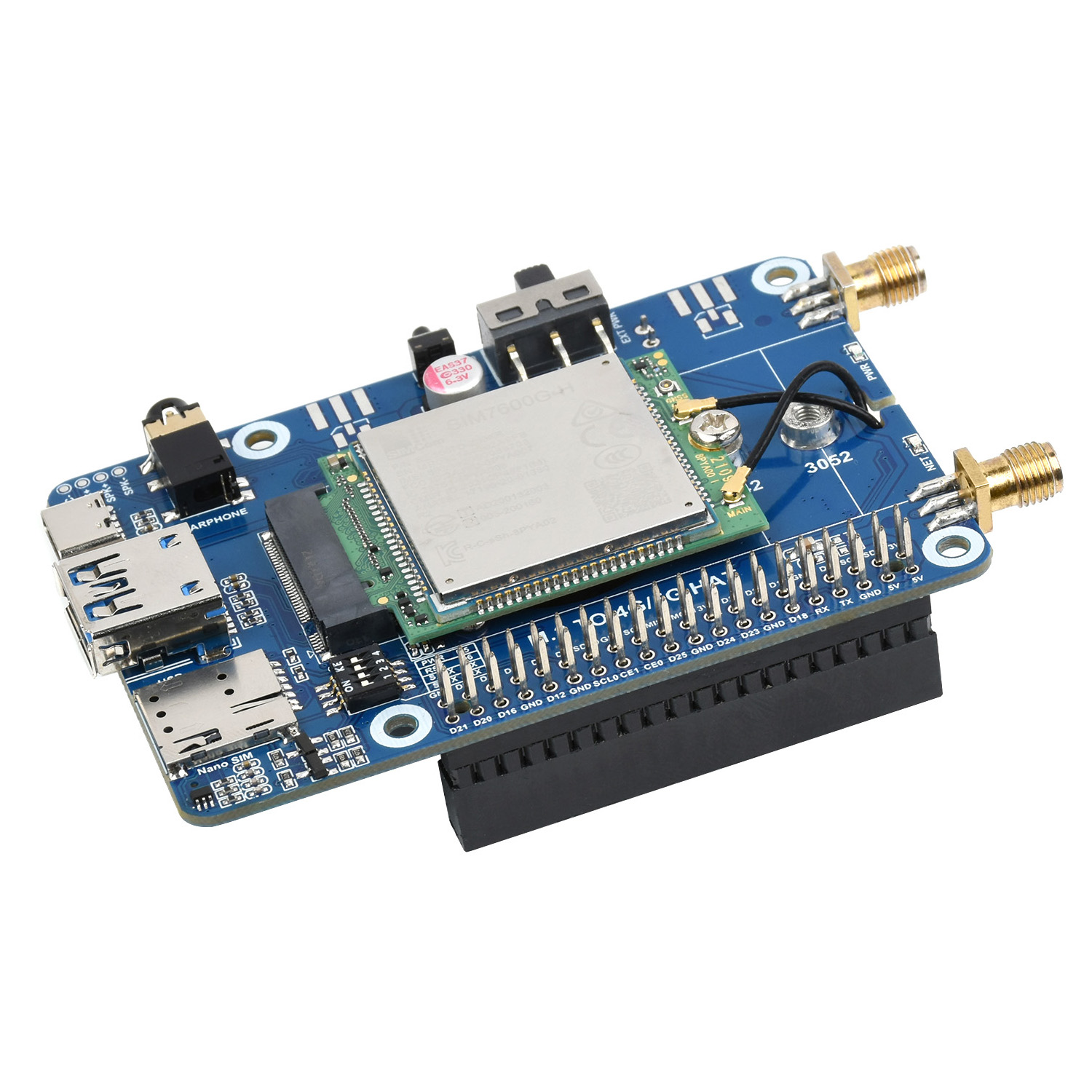VivaChip Tech4G LTE GPS HAT Ki - Raspberry Pi 4 8Gb Ram Kit ulasan dan harga