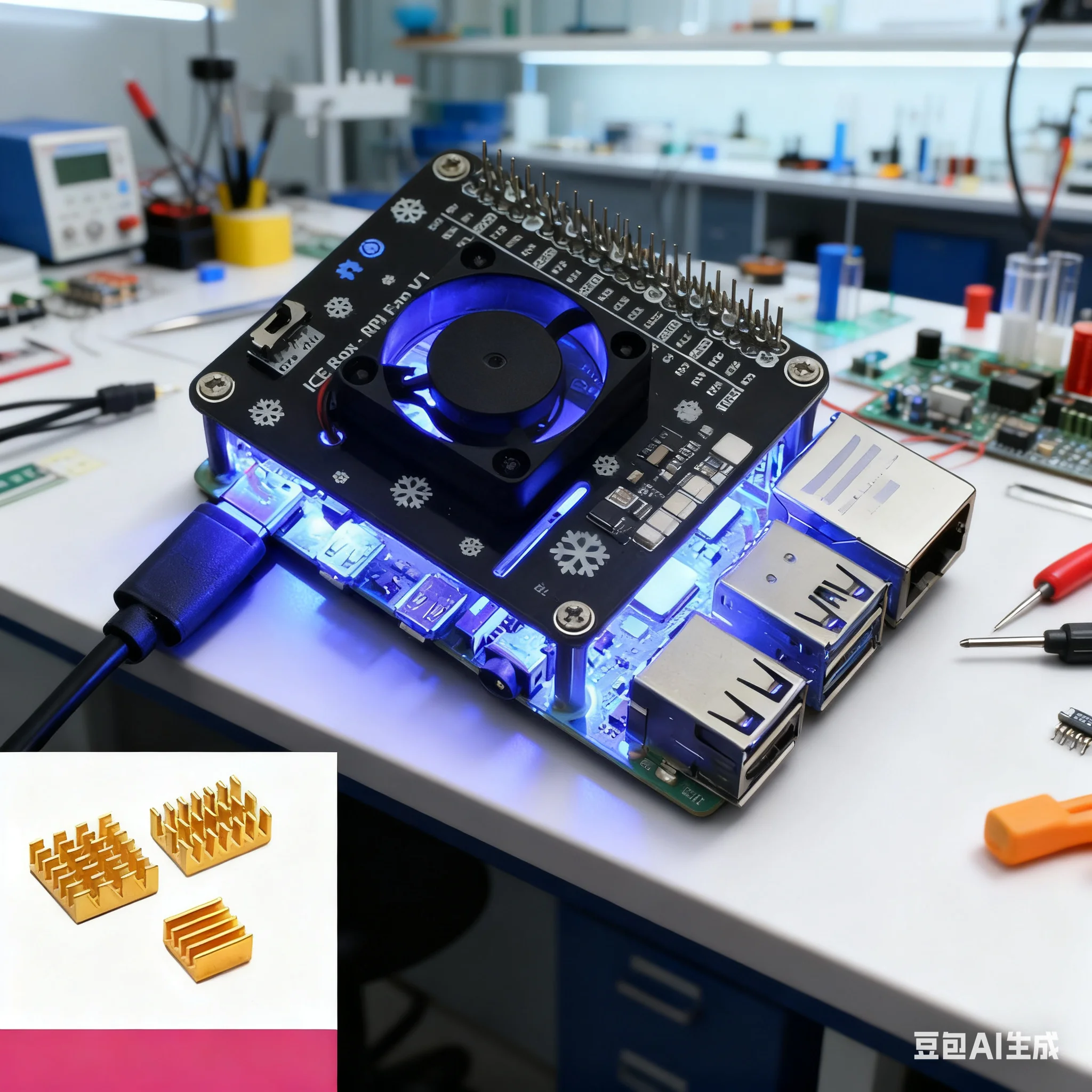 Pendingin Aktif HAT Untuk Rasp - Raspberry Pi Water Cooling Kit ulasan dan harga